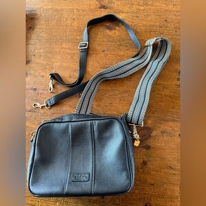 Black Leather Crossbody Bag